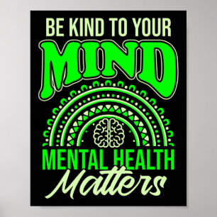 Be Kind To Your Mind Mental Health Problems Awaren Poster