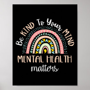 Be Kind To Your Mind Mental Health Problems Awaren Poster