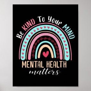 Be Kind To Your Mind Mental Health Problems Awaren Poster