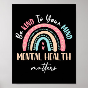 Be Kind To Your Mind Mental Health Problems Awaren Poster
