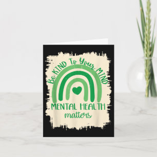 Be Kind To Your Mind,mental Health S, Autism Aware Card