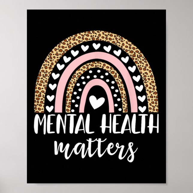 Be Kind To Your Mind Rainbow Mental Health Problem Poster (Front)