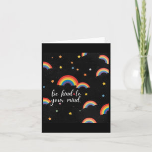 Be Kind To Your Mind Rainbow Sticker Card