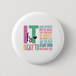 Be Kind To Your Mind Self Acceptance Mental Health 6 Cm Round Badge