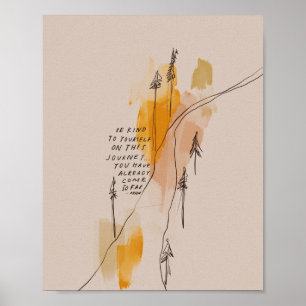 Be Kind To Yourself - Inspirational quote Poster