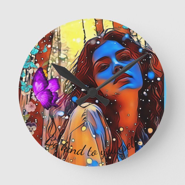 Be kind to yourself Wall clock (Front)