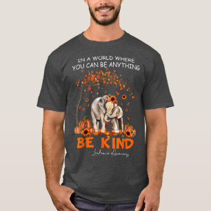 Be Kind Tree Elephant Orange Leukaemia Awareness A T-Shirt