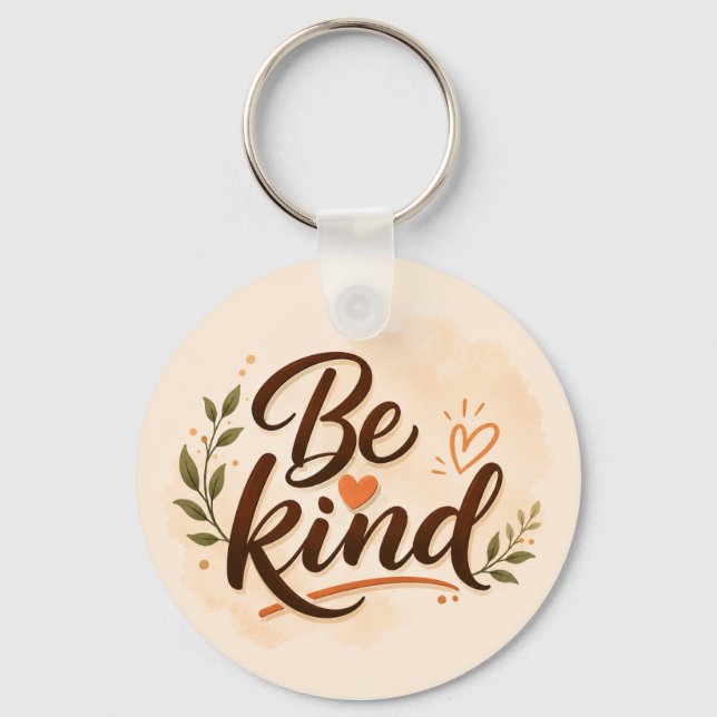 Be Kind Typography Key Ring (Front)