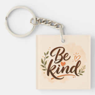 Be Kind Typography Key Ring