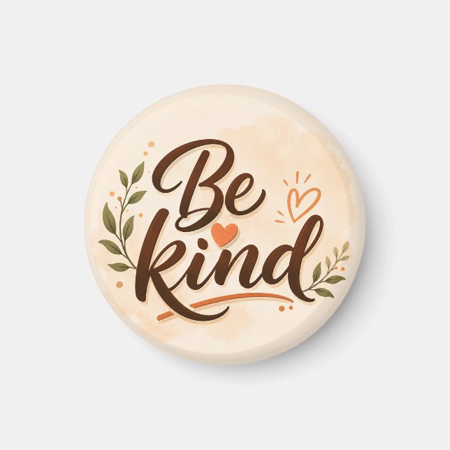 Be Kind Typography Magnet (Front)