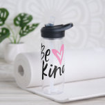 Be Kind Water Bottle<br><div class="desc">Be Kind,  cute typography quote,  water bottle.</div>