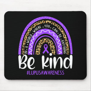 Be Kind We Wear Purple Lupus Awareness Month Rain Mouse Pad