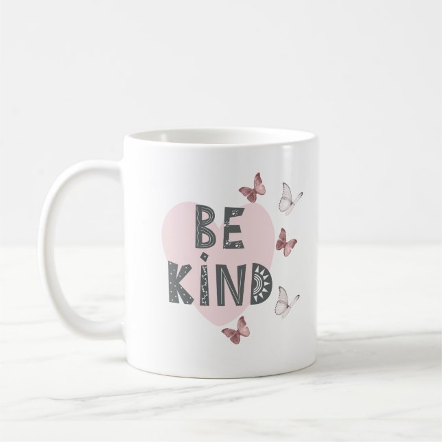 Be Kind with Butterflies Mug (Left)