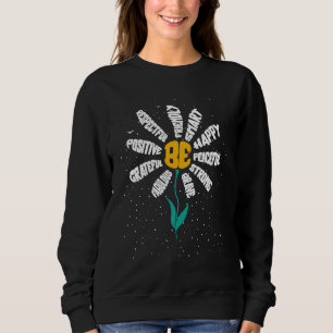 Be Kind  Women Cute Inspirational Teacher Graphic Sweatshirt