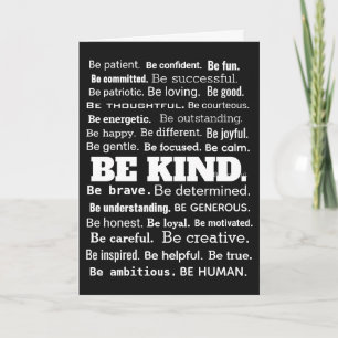 Be Kind Word Cloud Thank You Card