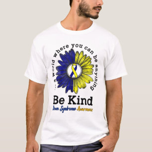 Be Kind World Down Syndrome Day Awareness Ribbon S T-Shirt