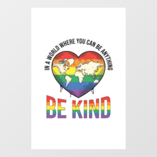 Be Kind World Heart Rainbow Vector T-Shirt Design_