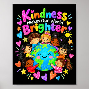 Be kind world kindness day kids earth teachers poster
