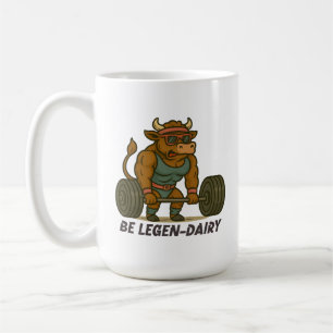 Be Legen-Dairy Bull - Funny Gym,  Coffee Mug