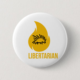 Be Libertarian Porcupine 6 Cm Round Badge