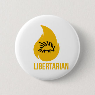 Be Libertarian Porcupine 6 Cm Round Badge