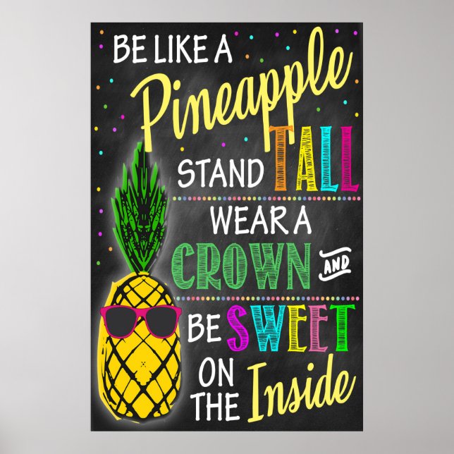Be Like A Pineapple Printable Poster (Front)