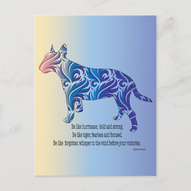 Be like hurricane and tiger postcard (Front)