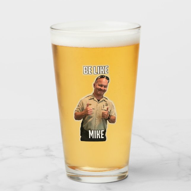 Be Like Mike Pint Glass (Front Filled)