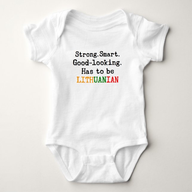 be lithuanian baby bodysuit (Front)
