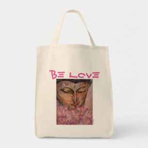 Be Love Buddha Watercolor Art Canvas Tote Bag