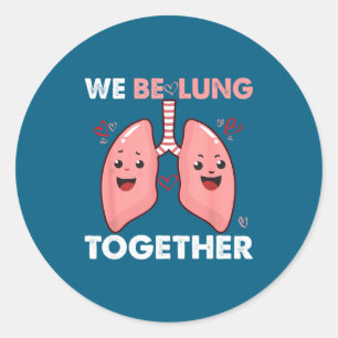 Be-lung together happy valentine's day couples classic round sticker