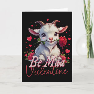 Be Maa Valentine Goat Heart Cute Goat Happy Valent Card