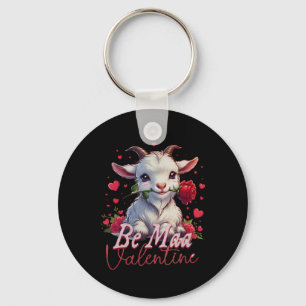 Be Maa Valentine Goat Heart Cute Goat Happy Valent Key Ring