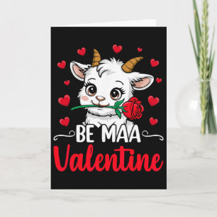 Be Maa Valentine Goat Heart Cute Goat Lover Valent Card