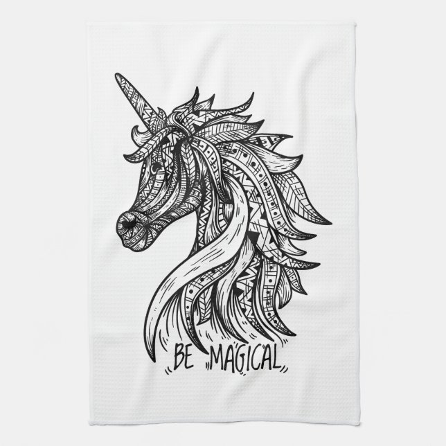 Be Magical Unicorn Tea Towel (Vertical)
