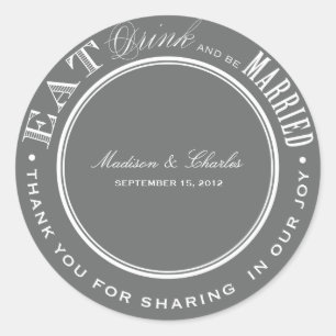& BE MARRIED   FAVOR STICKERS