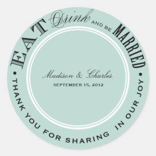 & BE MARRIED   FAVOR STICKERS