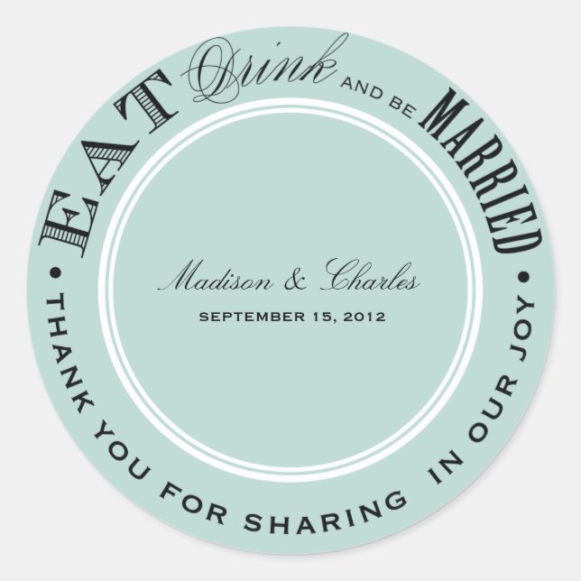 & BE MARRIED | FAVOR STICKERS (Front)