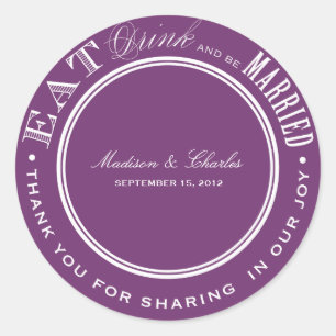 & BE MARRIED   FAVOR STICKERS