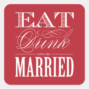 & BE MARRIED FAVOR STICKERS