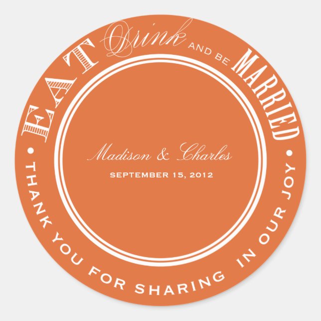 & BE MARRIED | FAVOR STICKERS (Front)