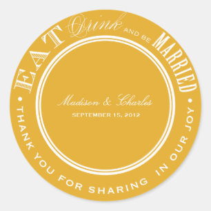 & BE MARRIED   FAVOR STICKERS