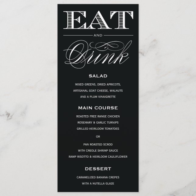 & BE MARRIED | MENU (Front)