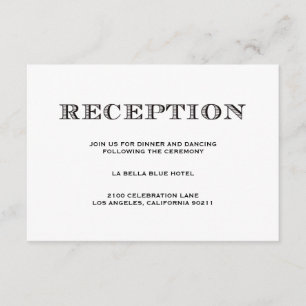 Be Married   Reception Enclosure Card