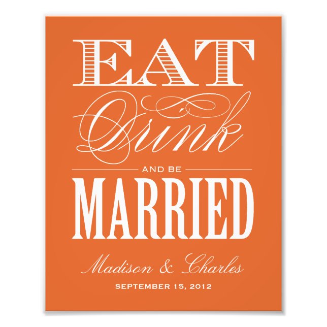 & BE MARRIED | RECEPTION PRINT (Front)