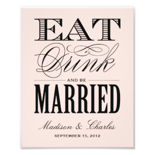 & BE MARRIED   RECEPTION PRINT