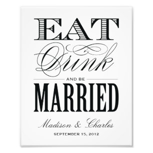 & BE MARRIED   RECEPTION PRINT