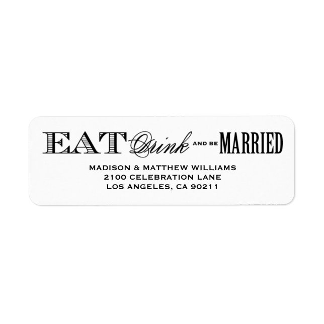 Be Married | Return Address Label (Front)