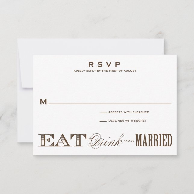 & BE MARRIED | RSVP 3.5 x 5 Card (Front)