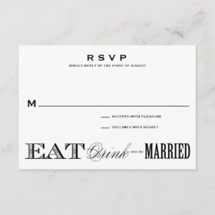 & BE MARRIED RSVP 3.5 x 5 Card